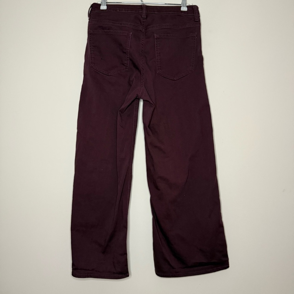 QUINCE Bella Wide Leg Stretch Jeans 28” Inseam in Wine Tasting - Picture 5 of 9